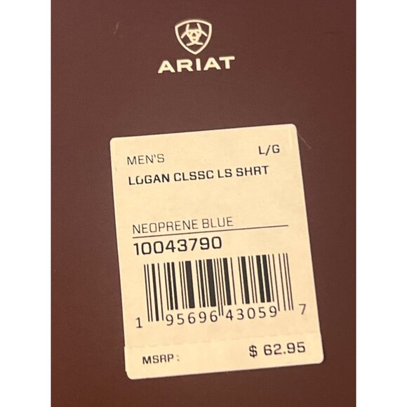 Ariat Logan Classic Long Sleeve Tropical Skull Button Shirt Longhorns Sz L NWT - Picture 4 of 5